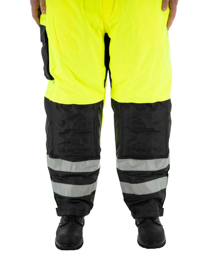 High Visibility Waterproof Bib Overall with Quilted Insulation, ANSI E