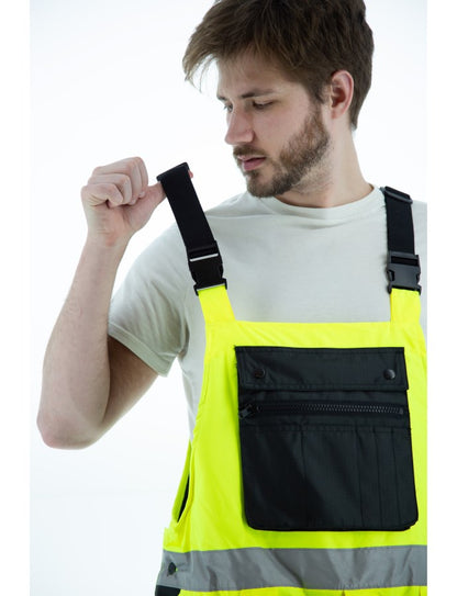 High Visibility Waterproof Bib Overall with Quilted Insulation, ANSI E