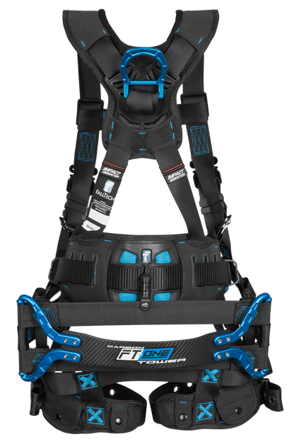 Carbon FT-One® 6D Tower Climber Full Body Harness, Tongue Buckle Leg Adjustments