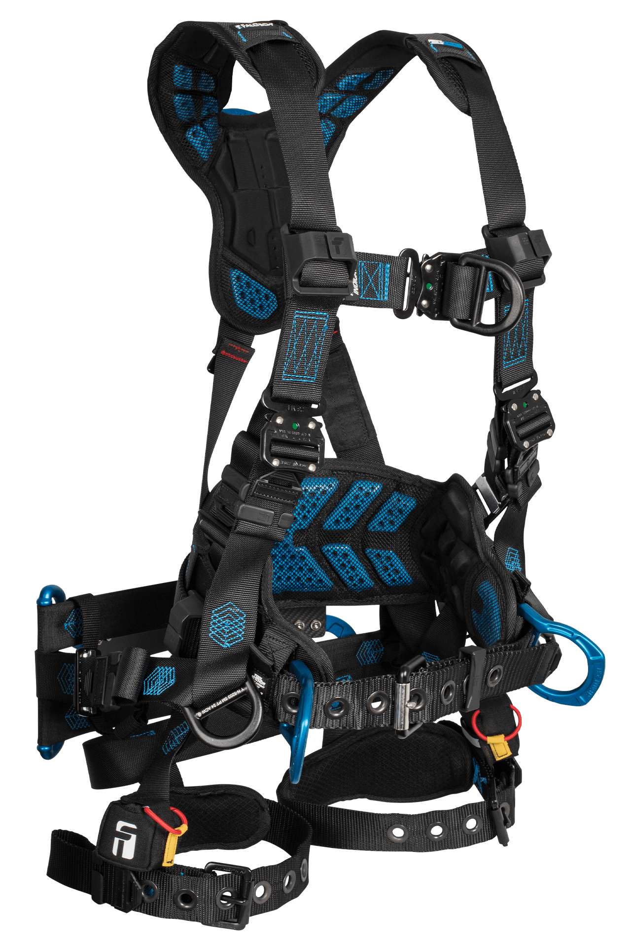 Carbon FT-One® 6D Tower Climber Full Body Harness, Tongue Buckle Leg Adjustments