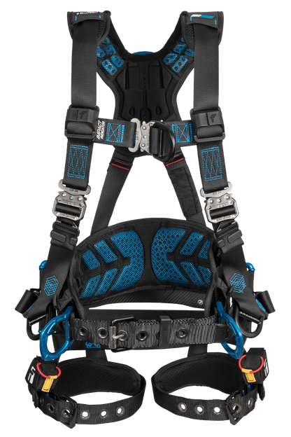 Carbon FT-One® 6D Tower Climber Full Body Harness, Tongue Buckle Leg Adjustments