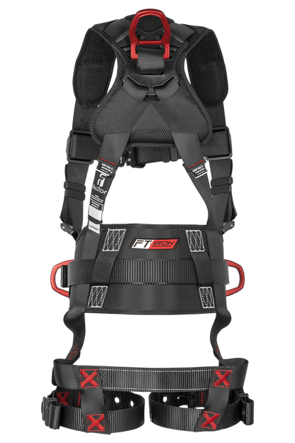 FT-Iron® 3D Construction Belted Full Body Harness, Tongue Buckle Leg Adjustment