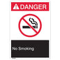 ANSI Z535 Rigid Plastic "Danger No Smoking" Sign