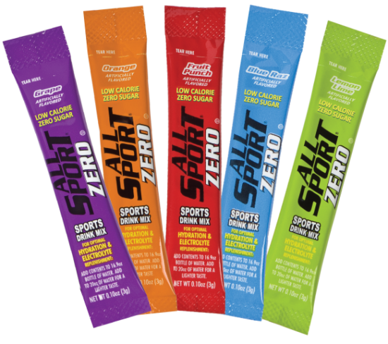 All-Sport Zero Drink Mix 0.1oz Powder Sticks, Sugar-Free Variety Pack