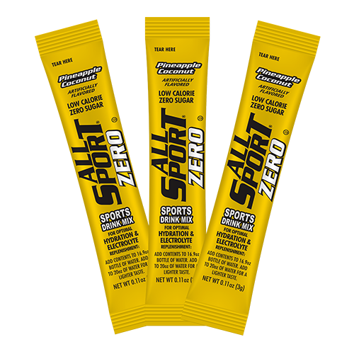 All Sport .11 Ounce Pineapple Coconut Flavor ZERO Electrolyte Powder Mix Stick Sugar Free/Low Calorie Electrolyte Drink (50 Per Box)