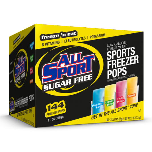 All Sport 3 Ounce Variety Flavor ZERO Electrolyte Freezer Pop Sugar Free/Low Calorie Electrolyte Freezer Pop (144 Per Case)