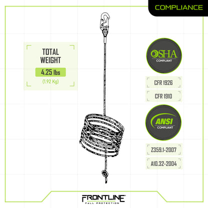 Premium Vertical Lifeline 25' VLP25