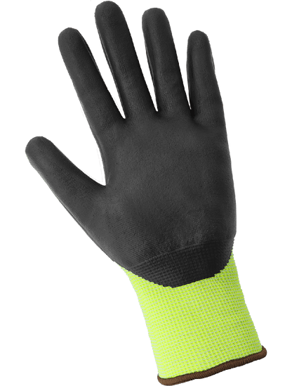 Samurai Glove® FDA and Anti-Static/Electrostatic Compliant Nitrile-Coated High-Visibility Tuffalene® Gloves with Cut, Abrasion, and Puncture Resistance - CR18NFT