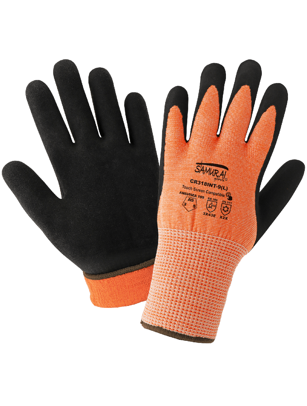 Samurai Glove® Cut, Abrasion, and Puncture Resistant Water Repellent, Low Temperature Touch Screen Gloves - CR318INT