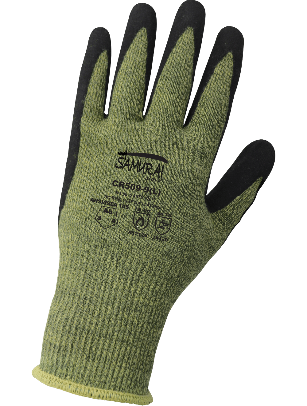 Samurai Glove® Cut, Abrasion, Puncture, and Flame-Resistant Arc-Flash Gloves with a Mach Finish Neoprene Bi-Polymer Coating - CR509