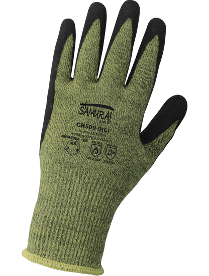 Samurai Glove® Cut, Abrasion, Puncture, and Flame-Resistant Arc-Flash Gloves with a Mach Finish Neoprene Bi-Polymer Coating - CR509