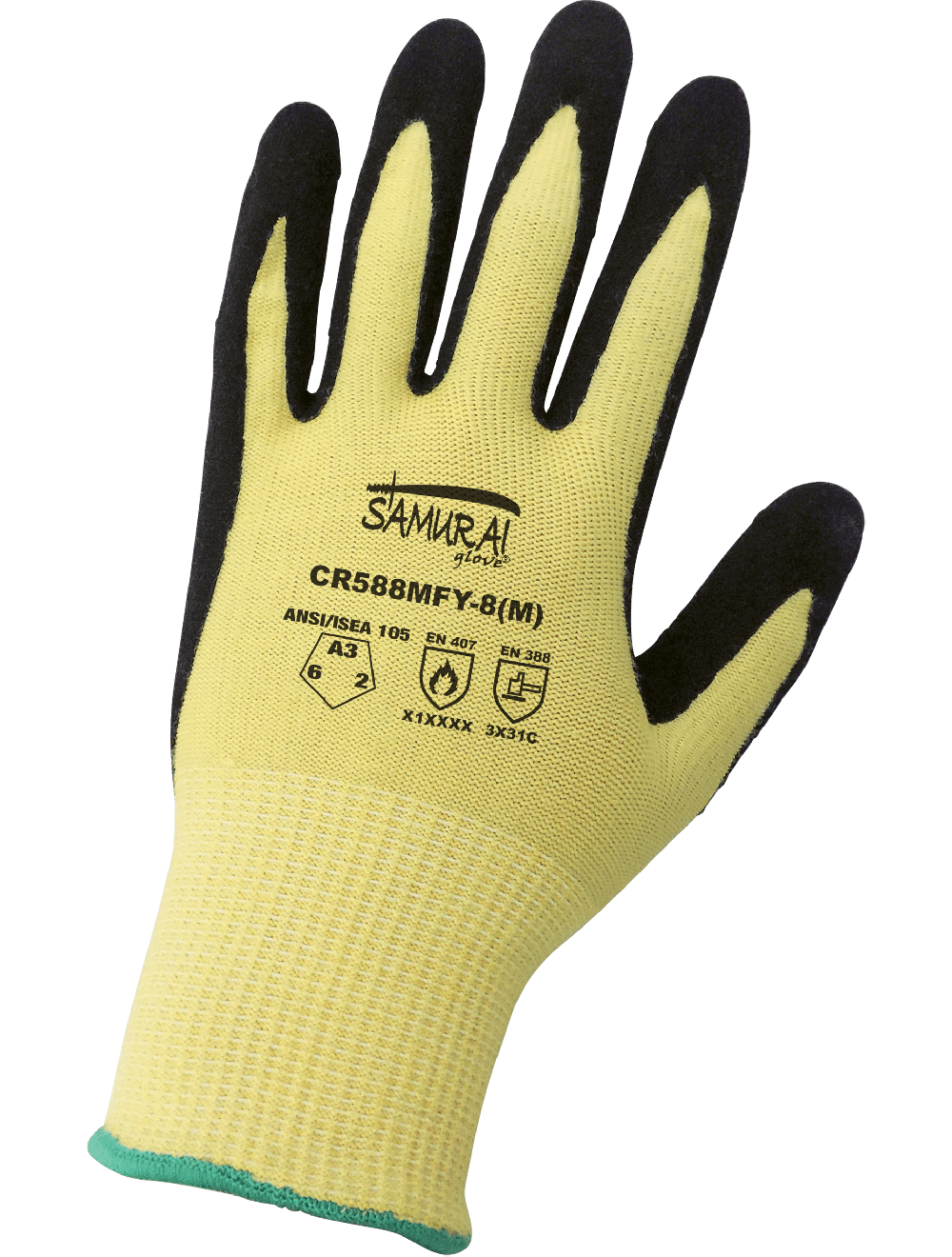 Samurai Glove® Anti-Static/Electrostatic Compliant Nitrile Coated Aralene® Gloves with Cut Resistance - CR588MFY