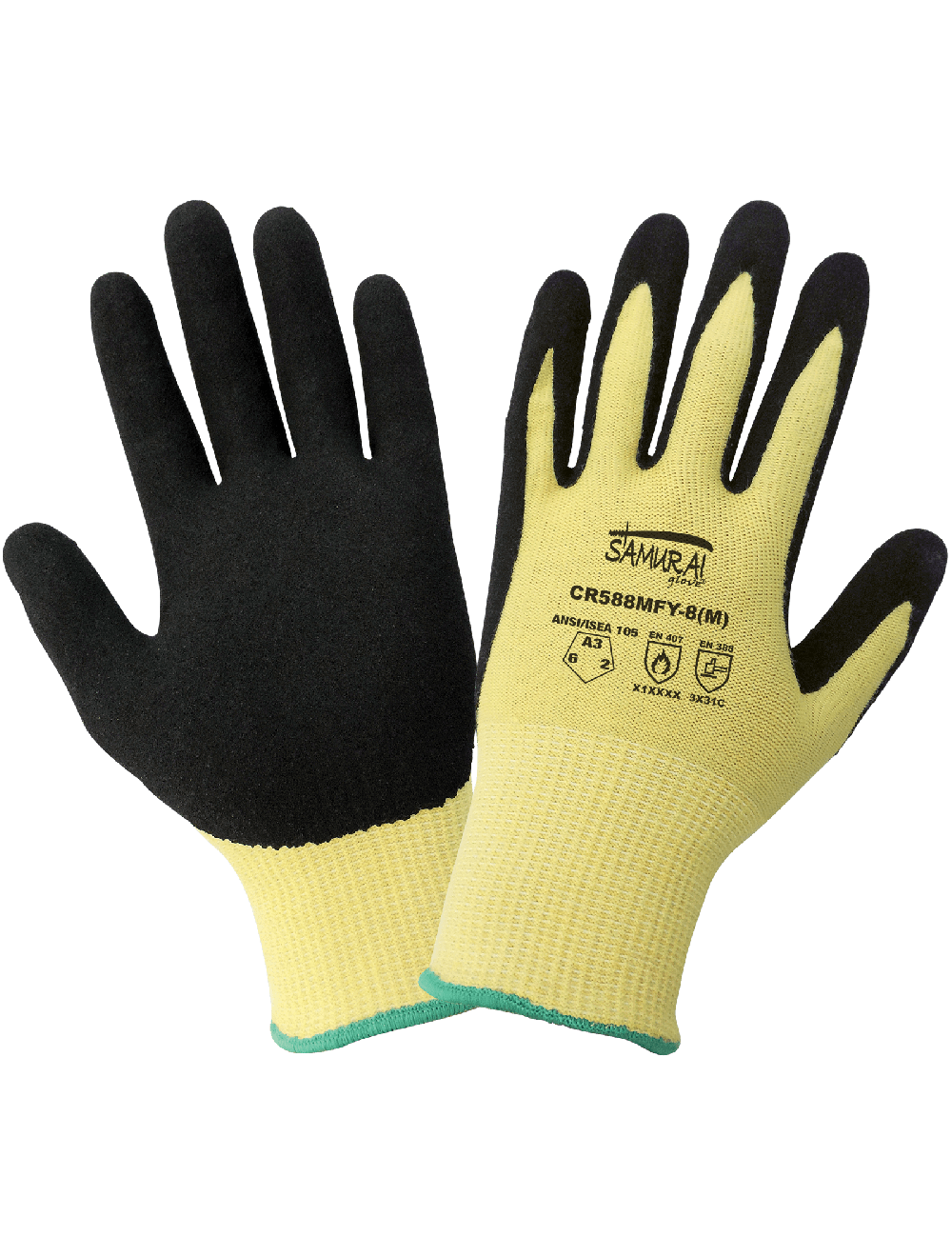 Samurai Glove® Anti-Static/Electrostatic Compliant Nitrile Coated Aralene® Gloves with Cut Resistance - CR588MFY