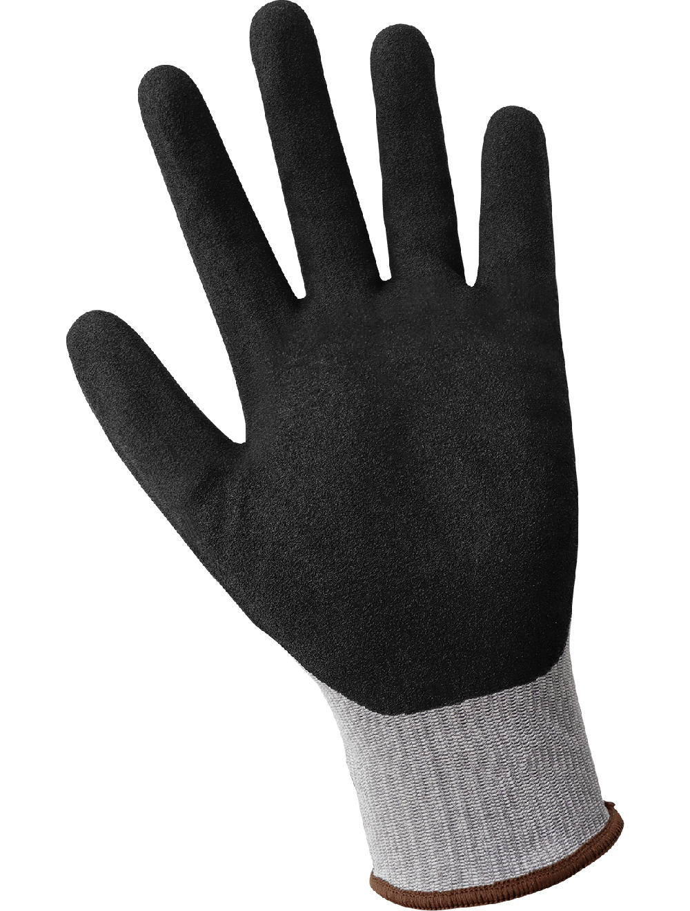 FDA Compliant 18-Gauge Salt-and-Pepper HPPE Cut Resistant Gloves with Touch Screen Mach Finish Nitrile Coating - CR608MF