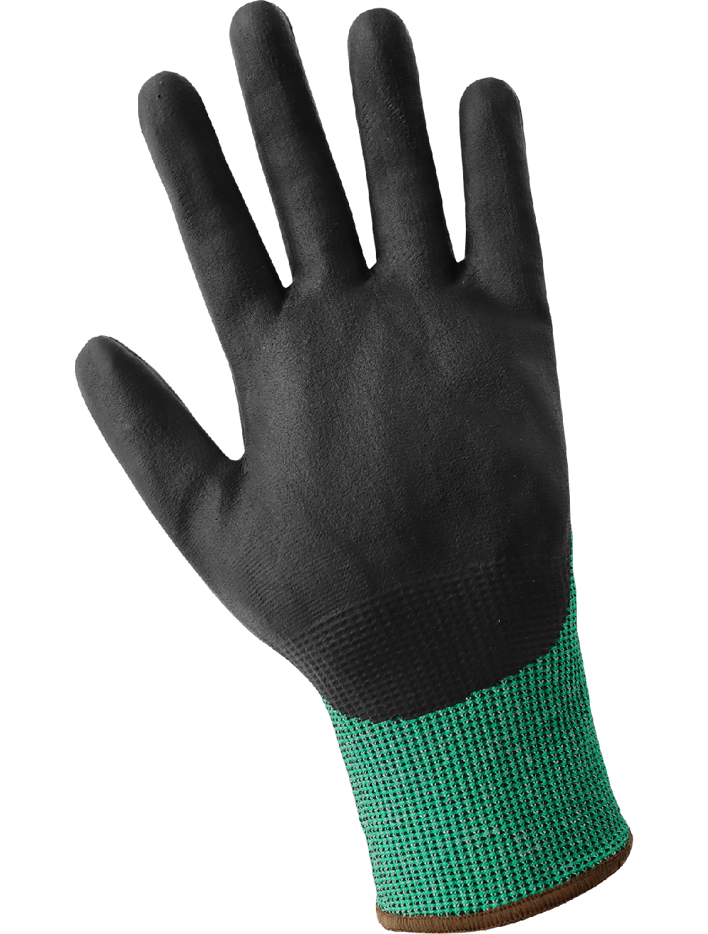 Green-and-White HPPE Nitrile-Coated Gloves with Cut, Abrasion, and Puncture Resistance - CR615