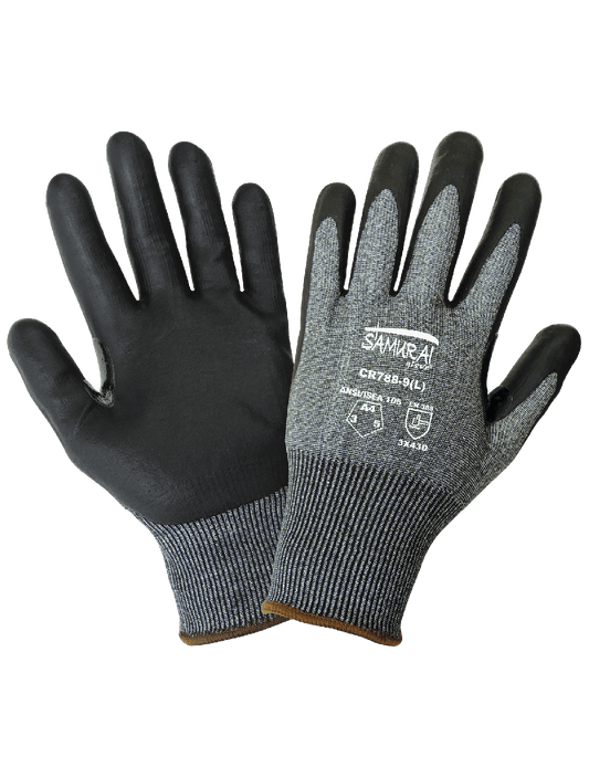 Samurai Glove® Touch Screen Compatible Nitrile-Coated Tuffalene® Gloves with Cut, Abrasion, and Puncture Resistance - CR788