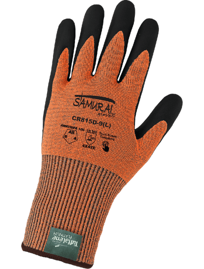 Samurai Glove® High-Visibility Cut Resistant Coated Touch Screen Gloves Made with 15-Gauge Tuffalene® Platinum - CR815D