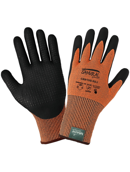 Samurai Glove® High-Visibility Cut Resistant Coated Touch Screen Gloves Made with 15-Gauge Tuffalene® Platinum - CR815D