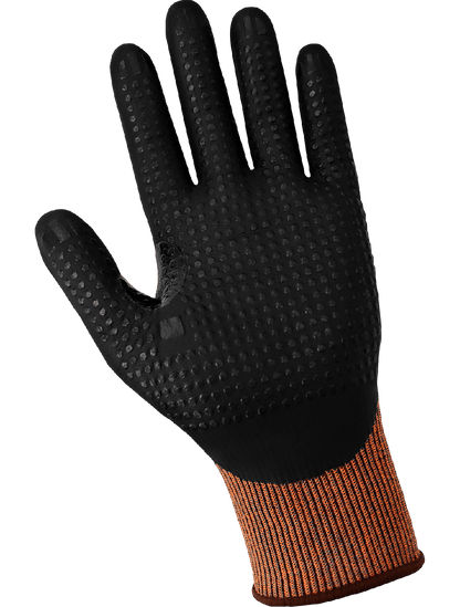 Samurai Glove® High-Visibility Cut Resistant Three-Quarter Coated Touch Screen Gloves Made with 15-Gauge Tuffalene® Platinum - CR835-RD