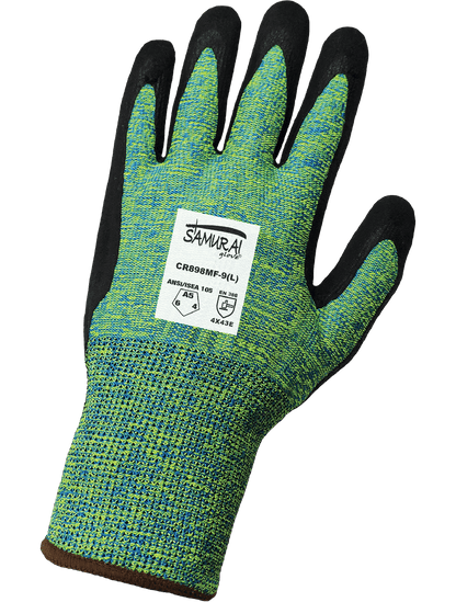 Samurai Glove® Double-Dipped Nitrile Cut, Abrasion, and Puncture Resistant Anti-Static/Electrostatic Compliant Gloves - CR898MF