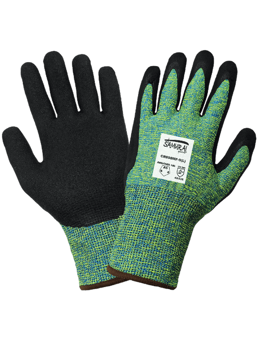 Samurai Glove® Double-Dipped Nitrile Cut, Abrasion, and Puncture Resistant Anti-Static/Electrostatic Compliant Gloves - CR898MF