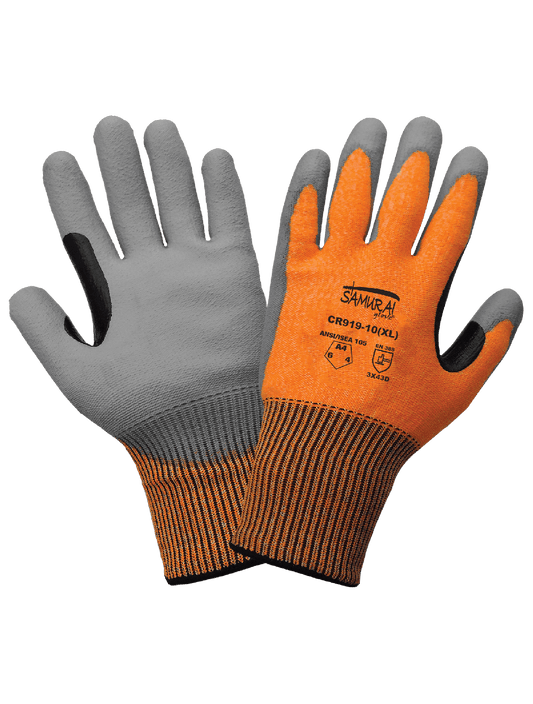 Samurai Glove® Polyurethane Coated Tuffalene® Touch Screen Gloves with Cut, Abrasion, and Puncture Resistance - CR919