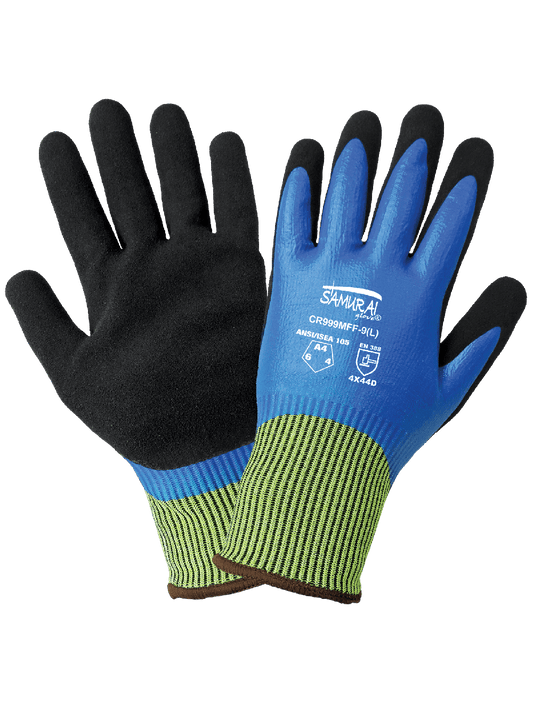 Samurai Glove® Tuffalene® UHMWPE Liquid and Cut Resistant Double-Coated Nitrile Gloves - CR999MFF