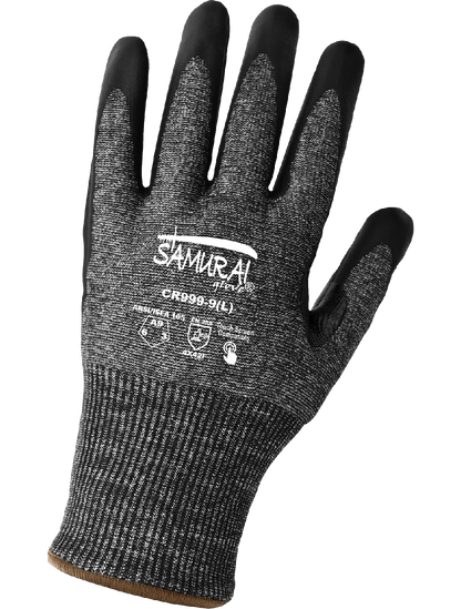 Samurai Glove® Cut Resistant Tuffalene® UHMWPE Reinforced Touch Screen Gloves with Nitrile Coated Palm - CR999