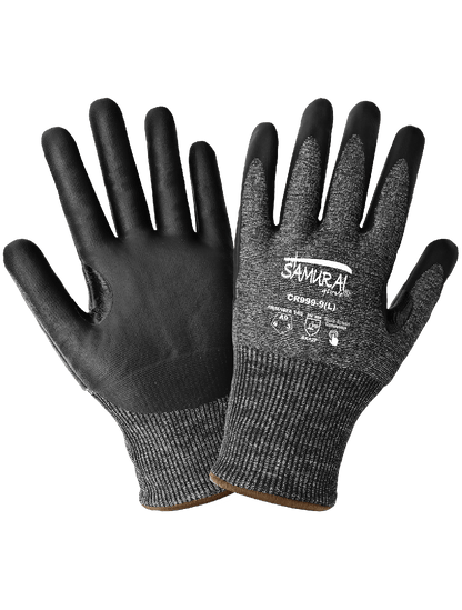 Samurai Glove® Cut Resistant Tuffalene® UHMWPE Reinforced Touch Screen Gloves with Nitrile Coated Palm - CR999