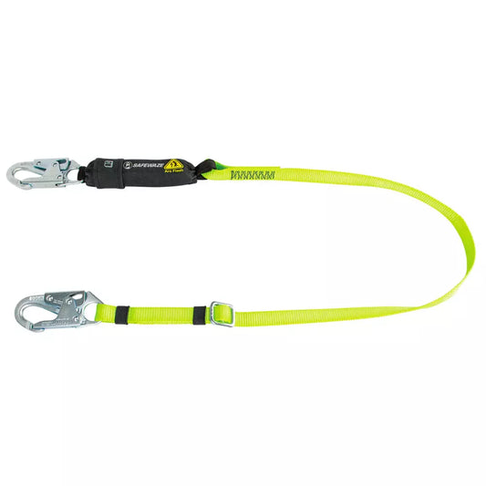 Arc Flash 4′-6′ Adjustable Energy Absorbing Lanyard: Snap Hook