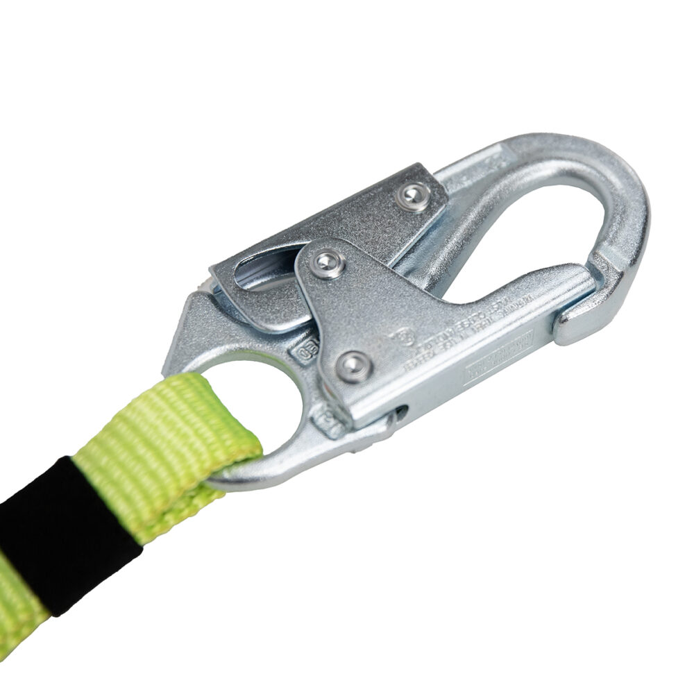 Arc Flash 4′-6′ Adjustable Energy Absorbing Lanyard: Snap Hook, Soft Loop