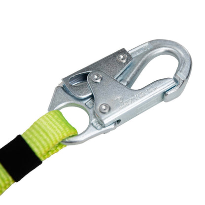 Arc Flash 4′-6′ Adjustable Energy Absorbing Lanyard: Snap Hook, Soft Loop