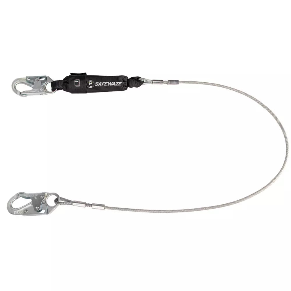 PRO 6′ Cable Energy Absorbing Lanyard: Snap Hook