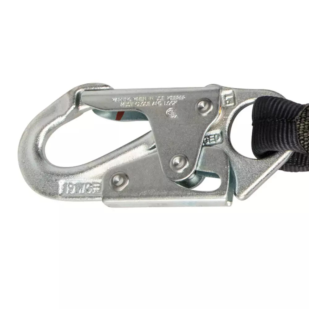 PRO 6′ Stretch Energy Absorbing Lanyard: Dual Leg, Snap Hooks