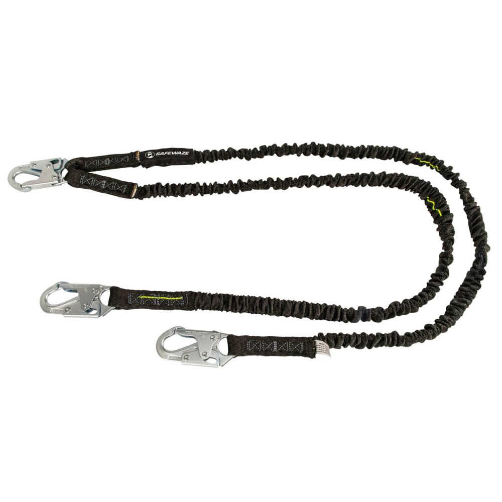 PRO 6′ Internal Energy Absorbing Lanyard: Dual Leg, Snap Hooks