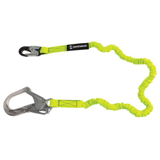 PRO 6′ Stretch Internal Energy Absorbing Lanyard: Alu Rebar Hook