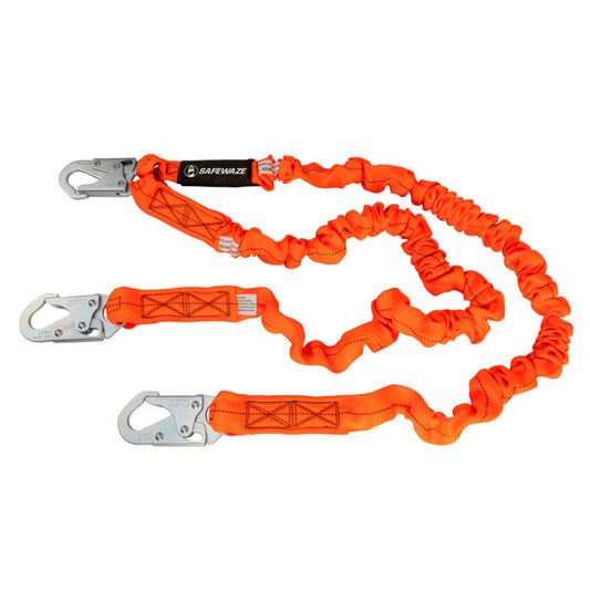 V-Line 6′ Stretch Internal Energy Absorbing Lanyard: Dual Leg, Snap Hooks