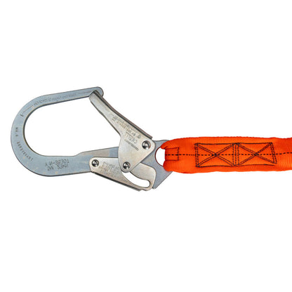 V-Line 6′ Stretch Internal Energy Absorbing Lanyard: Dual Leg, Rebar Hooks