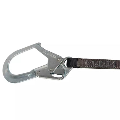 PRO 6′ Stretch Energy Absorbing Lanyard: 12′ FF Dual Leg, Alu Rebar Hooks