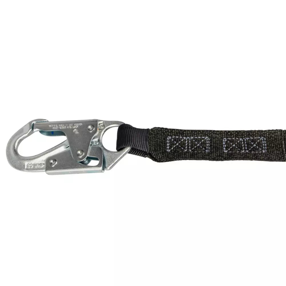 PRO 6′ Stretch Energy Absorbing Lanyard: 12′ FF Dual Leg, Snap Hooks