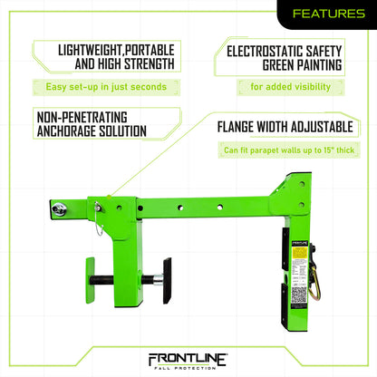 Parapet Adjustable Non-Penetrating Anchor ROP16