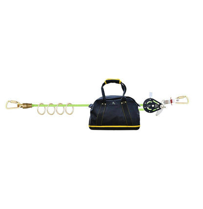 4-person 100' Adjustable Horizontal Lifeline System with 6' Anchor Straps HLK1004