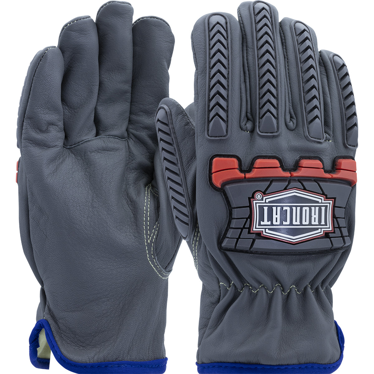 Ironcat® - AR Top Grain Goatskin Leather Drivers Glove with Oil Armor™ Finish and Para-Aramid Lining - High Heat Impact TPR