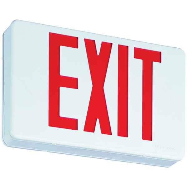 Lithonia Red LED Exit Sign w/ Battery Backup