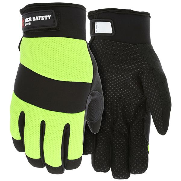 MCR Safety® Mechanics Synthetic Leather Palm Insulated Gloves