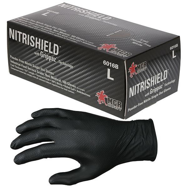 MCR Safety® NitriShield® Grippaz™ Disposable Nitrile Gloves