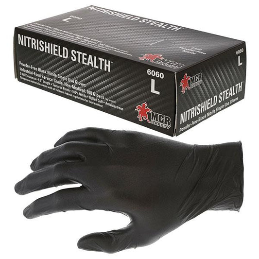 MCR Safety® NitriShield Stealth™ Nitrile Gloves