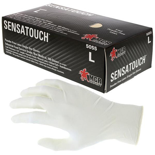 MCR Safety® SensaTouch™ Industrial/Food Grade Disposable Latex Gloves