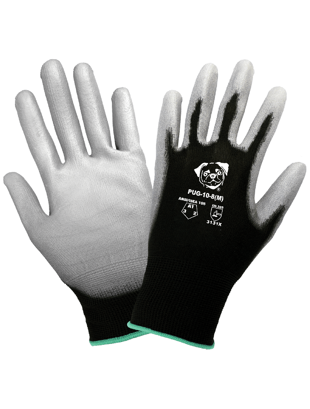 PUG™ Economy Polyurethane Coated 13-Gauge Polyester Gloves with Cut, Abrasion, and Puncture Resistance - PUG-10