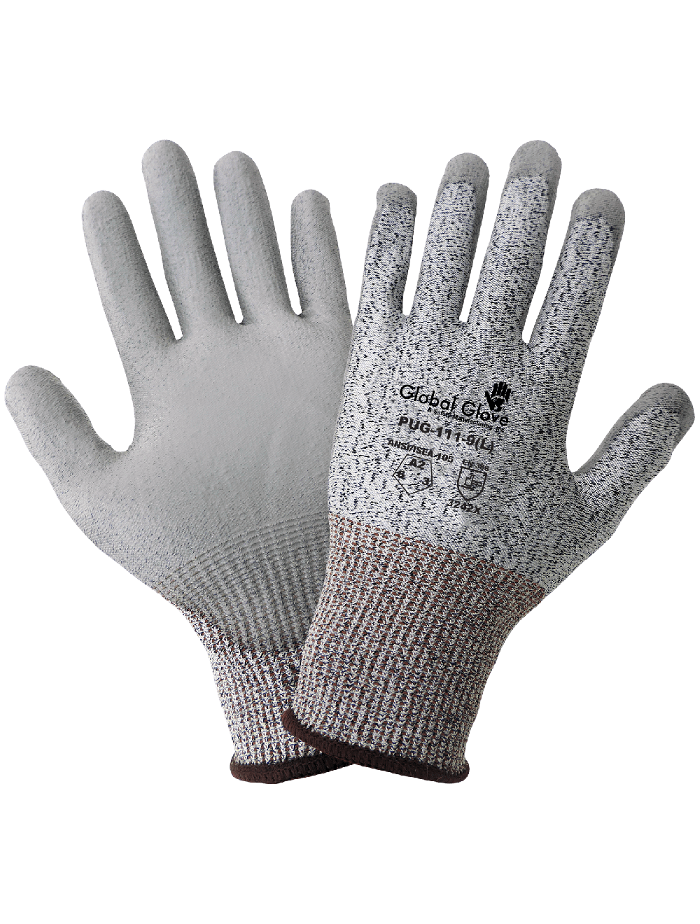 PUG™ Polyurethane Coated Cut, Abrasion, and Puncture Resistant 13-Gauge HPPE Gloves - PUG-111